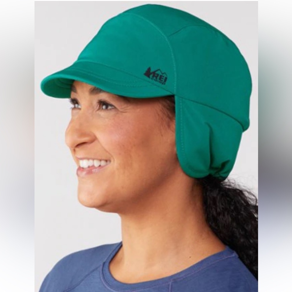REI CO-OP Unisex Insulation Rain Waterproof Earwarmer Flaps Winter Teal Hat-S/M